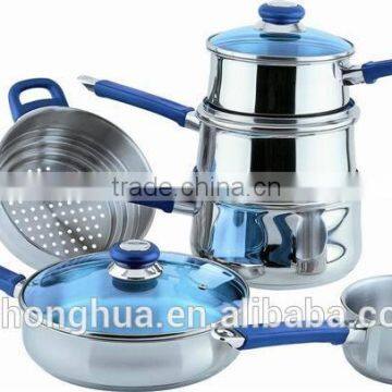 10 PCS stainless steel bakelite handle cookware set