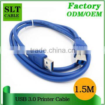 SLT 1.5M 5 Ft Superspeed USB 3.0 Type A to B Cable 5Gbps Gold Plated Printer Cable