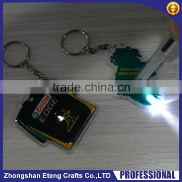 promotional led pvc keychain with light