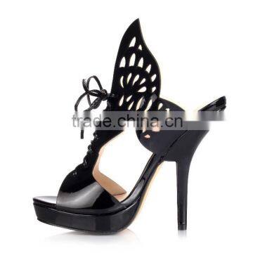 2015 Latest Design Lady Shoes Party Sexy Women High Heel Shoes Black Women Sandals photo-3