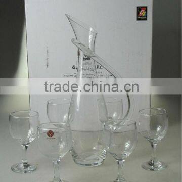 Fashionable Clear Glass wine decanter set wholesale