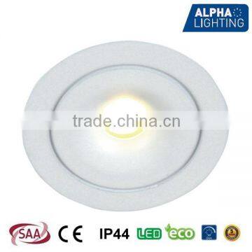 1W IP rated round cob mini cabinet light, under cabinet light