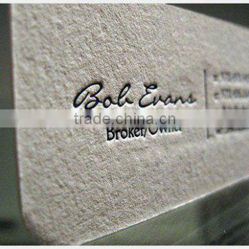 Embossed business cards