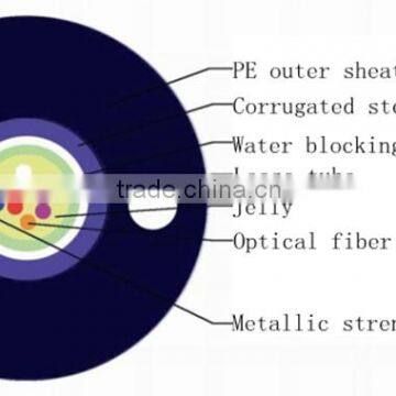 Fiber conductor central tube direct buried GYXTW fiber optic cable