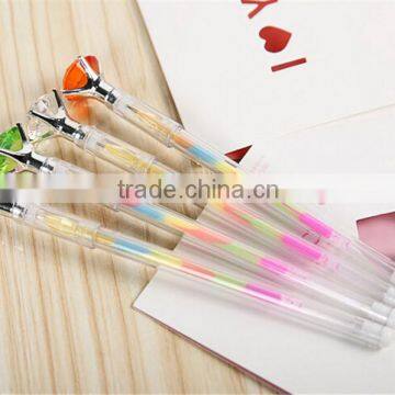 0.38mm Bling Diamond Crystal Rainbow Gel Pen Cute School Gel Pen For Students Kids Christmas Gift