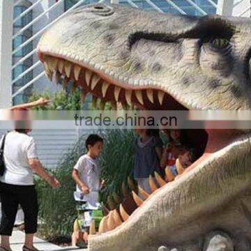 Fiberglass Dinosaur Head Interrior Door For Amusement Park