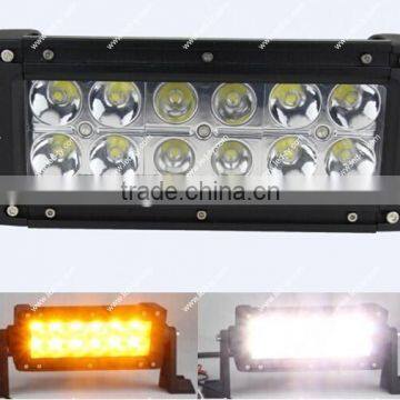 2014 Newest 7.5" Amber and White LED Light Bar,36w LED Driving Light Bar,4x4 Offroad LED Light Bar