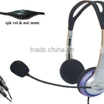 Computer headphone with Microphone 3.5mm adapter PC-890C