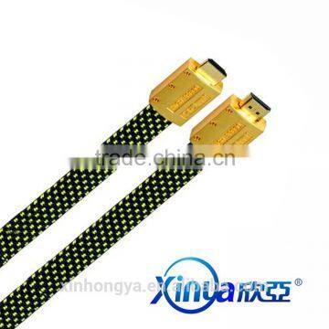 XINYA 2.0V 1.4V Gold--plated nylon Flat HDMI Cable full HD 1080P 3D Male to Male Cord for PS3 XBOX