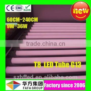 3-5warranty high quality t8 pink led tubt8 led tube 8 school