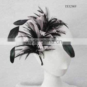 Fashion feather fascinator/fascinator wholesale/hair fascinator