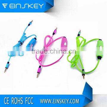 Latest Products EL/LED light cable for headphone, aux audio cable with microphone