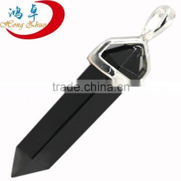 natural black obsidian point pendant wholesale