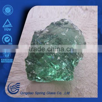 irregular light green decorative broken glass