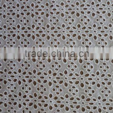 2015 China Factory Wholesale 100% Cotton Eyelet Lace Fabric