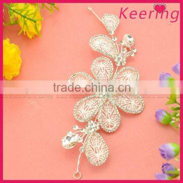 keering supply bling rhinestone flower element hair accessories bridal WHD-019