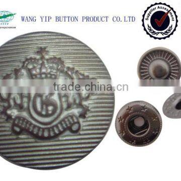 15mm Army Used Good Quality Stainless Steel Snap Button