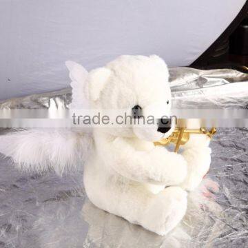 white angel bear with violin