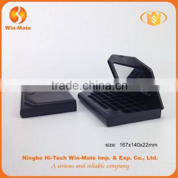 Factory Promotion! 2 Layer Foldable 5 Color Black Large Eyeshadow Palette Box With Mirror photo-4