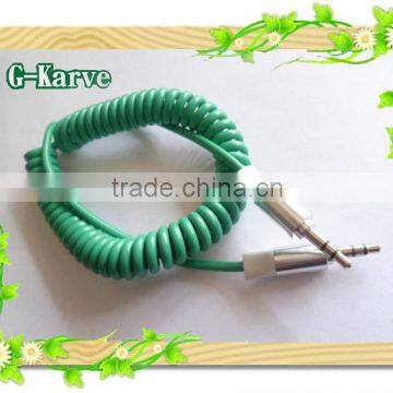 spiral retractable audio cable