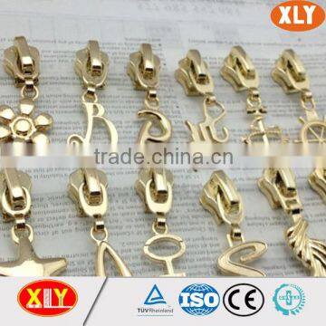 Shenzhen Xly Wholesale Gold Zipper Metal Sllider photo-3