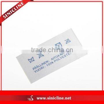 Sinicline China Made Nylon Printed Garment Care and Composition Label