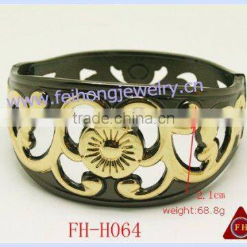 FH-H064 fashion golden bangle (imitation jewelry)