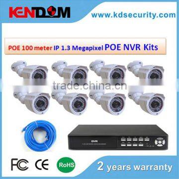 POE 100meter 8CH POE CCTV wireless Kit H.264 NVR HD 720P Camera IP new products for 2015