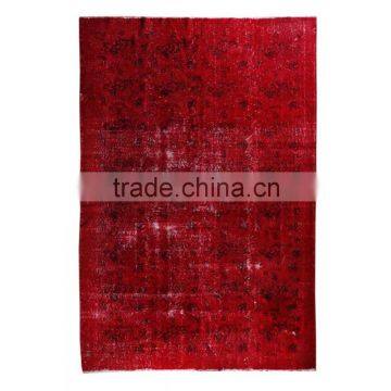 Handmade Turkish Carpet - Red Over-dyed Rug (10,2 x 7 feet)