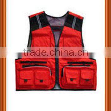 100%cotton/polyester red workwear vest