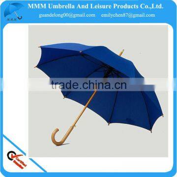 2014 HOT LOAL blue hotel auto wooden handle umbrella