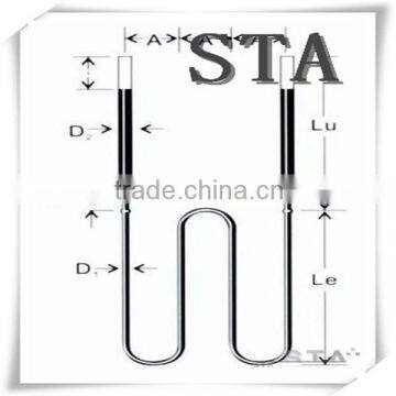 High Temperature 1800C Lab Furnace MoSi2 Molybdenum Disilicide Heating Elements