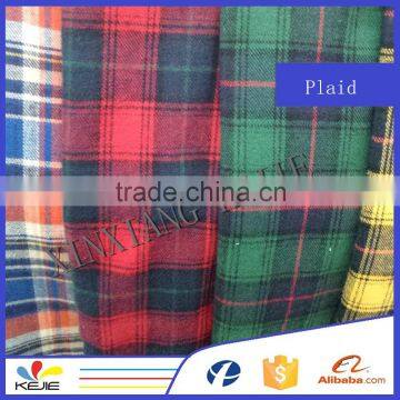 China supplier cotton plaid fabric for shirt