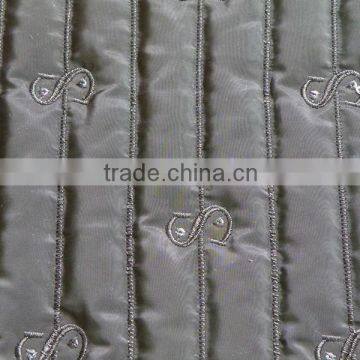 Fashion Polyester Stripe Embroidered Thermal Padded Fabric With Quilting for Down Coats/jacket photo-5
