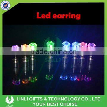 2016 Cheap Color Changing Flashlight Led Earring For Promotion