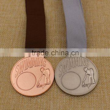 Promotion custom 3D design metal swimming medals