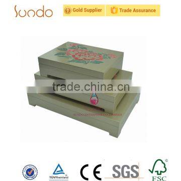 Peony top wooden jewelry box manufacturers china