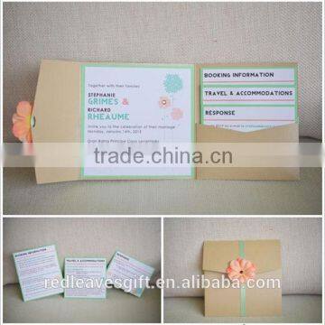 No.1 sales Elegant Handmade wedding decorations wedding Greeting Card pyramid sale