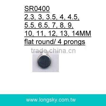 (#SR0400) Round Decorative Metal Prong Studs for Jeans Denim