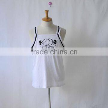 Men's active white top tank for summer hot selling