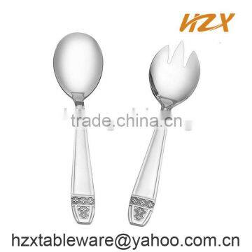 European salad spoon and salad fork