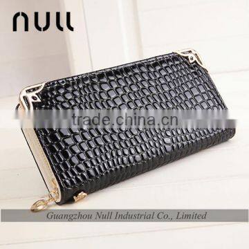 Good Brand Promotion Crocodile Embossed Leather Long Wallet Clutch Purse photo-2