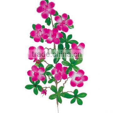 Artificial Rhododendron branch with red flowers