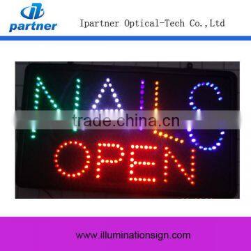 2014 Wholesale Open Nails Led Sign