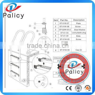 1.2mm Thickness Stainless Steel 304/316 2 Step Ladder With Handrail photo-2