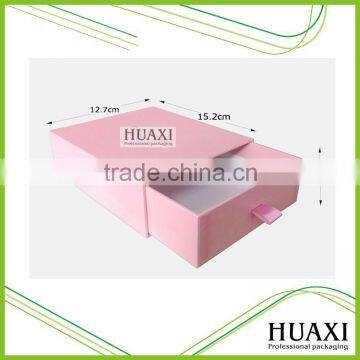 Custom Handmade Pink Sliding Paper Drawer Box Cardboard