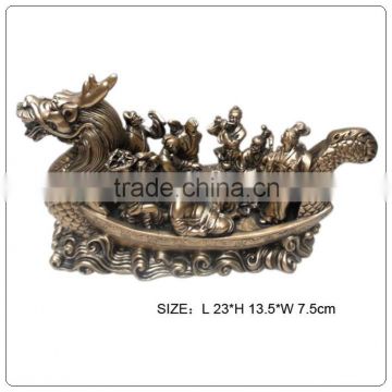 Eight Wise Play In The Dragon Boat ,Chinese dragon sculpture/dragon ornaments