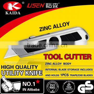 Tool cutter 3pcs Trapezoid blade Zinc alloy Retractable Blade Utility Cutter