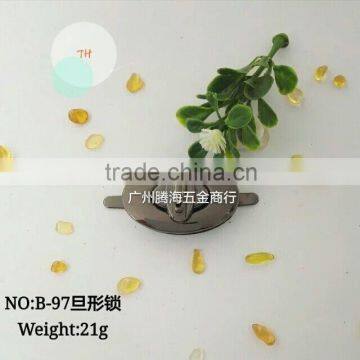 Wholesale factory price fashion oval mini metal bag lock for bag