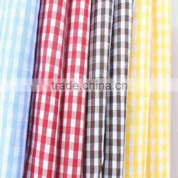 Polyester Yarn Dyed Plaid Small Check Fabric for Upholstery Check Shirt